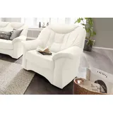 exxpo - sofa fashion Sessel »Isabel, Loungesessel, hohe und komfortable Rückenlehne«, bequemer Federkernunterfederung und Armlehnen weiß