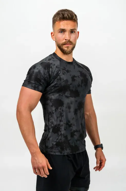 Herren T-Shirt Nebbia  Camouflage Kompression T-Shirt FUNCTION black XXL - Schwarz