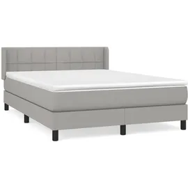 vidaXL Boxspringbett 140 x 200 cm Hellgrau