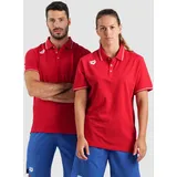 Arena Team Poloshirt Baumwolle Unisex Einfarbig - Red