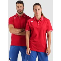 Arena Team Poloshirt Baumwolle Unisex Einfarbig - Red