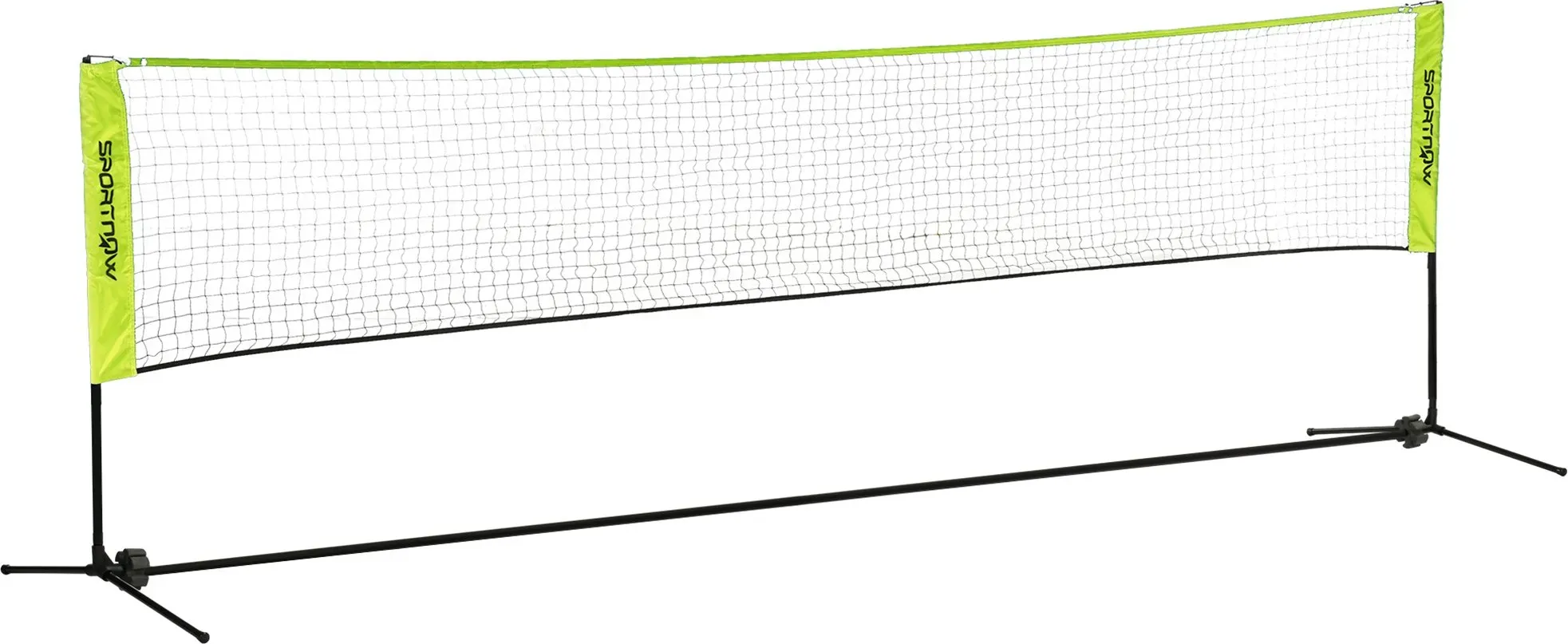 SPORTNOW Badmintonnetz Set Faltbares Tennisnetz, 103/120/155 cm Höhenverstellbar Indoor Outdoor Federballnetz, Volleyballnetz mit Transporttasche Metall Polyester Gelb   Aosom