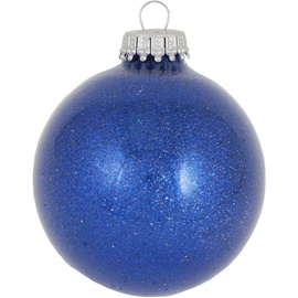 Krebs Glas Lauscha Weihnachtsbaumkugel »CBK03209, Weihnachtsdeko, Christbaumschmuck, Christbaumkugeln Glas«, (Set, 6 St.), aus Glas, blau
