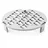 mocisa Feuerplatte Ø 20 cm Stahl silber
