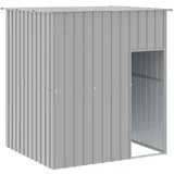 vidaXL Hundehütte Mit Dach Hellgrau 165x153x181 Cm Verzinkter Stahl Vidaxl