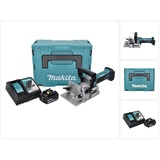 Makita DPJ 180 RT1J Akku Nutfräse 18 V 100 mm + 1x Akku 5,0 Ah + Ladegerät + Makpac