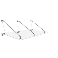 Glaszentrum Hagen STB 230x90 cm Glasvordach inkl. Halter Ral7016