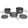 Fox Outdoor Topf-Set 5-tlg. Kochset + Kochgeschirr + Pfanne + Topf + Deckel