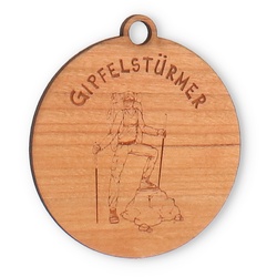 Holzmedaille Vera Kirsche Furnier in Größe 7,0cm