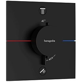 HANSGROHE ShowerSelect Comfort E Thermostat 15572670 UP, für 2 Verbraucher, ohne Sicherungskombination EN 1717, mattschwarz
