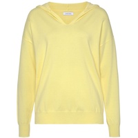 LASCANA Strickpullover »-Kapuzensweatshirt«, aus weicher Viskosemischung, Loungewear, gelb