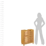 5five simply smart Xxxl waschbeckenunterschrank Beige, Naturmaterialien, 60x80x28 cm, Badezimmer, Badezimmerschränke, Waschbeckenunterschränke