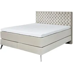 Boxspringbett  Cumberland , beige , Maße (cm): B: 182 H: 130 T: 211