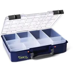 Raaco Sortimentskasten CarryLite 80 4x8-9 B337xT278xH80mm 9 Fächer blau
