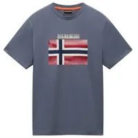 Napapijri T-Shirt mit Label-Print Modell 'LARI', Eisblau, L