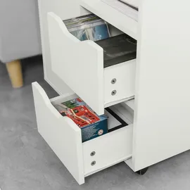 SoBuy FBT105 Rollcontainer 60 x 70 x 35 cm weiß
