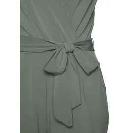 LASCANA Overall LASCANA, Damen, Gr. 36, N-Gr, grün (jade), Jersey, Obermaterial: 95% Polyester, 5% Elasthan, unifarben, figurumspielend knöchellang, V-Ausschnitt, Overalls Overall, aus knitterfreier Ware, eleganter Jumpsuit in Wickeloptik, bügelfrei, Topseller