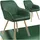 Tectake tectake® Esszimmerstuhl, gepolstert, in Samtoptik, gesteppt, schlanke, goldene Stahlbeine, 58 x 62 x 82 cm