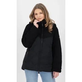 Lpo Steppjacke LPO "XAVIA WMN", Damen, Gr. 36/38 (M), schwarz, 100% Polyester, tailliert hüftbedeckend, Jacken Steppjacke, hochgeschlossener Kragen mit Sherpa-Fleece