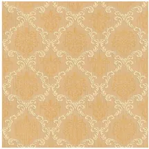 Profhome Textiltapete 0,53 m x 10 m 5,33 m2 Orange/Beige 956293