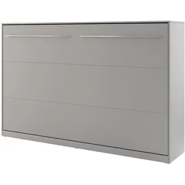 Mirjan24 Schrankbett Concept Pro II Horizontal (mit integriertem Lattenrost) Größe: 90, 120, 140/200 cm, Fronten in Matt grau 159 cm