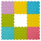 harupink Sensorisches Massage-Puzzle für Kinder, 6-teilig, sensorische Matte, orthopädische Massagematte, Puzzle-Matte für Babys, für Berührungswahrnehmung, Fußprävention (8 Stück)