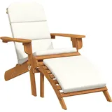 vidaXL Adirondack-Gartenstuhl mit Fußstütze 55,2 x 88,3 x 90 cm braun 1 St.