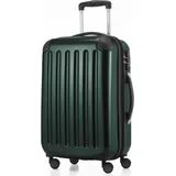 HAUPTSTADTKOFFER Alex - Handgepäck Hartschalen-Koffer Flugzeug erweiterbar Kabinen-Trolley Carry-On Hand Luggage Hardcase, 4 Rollen, 55 cm, 42 L,W... - Grün