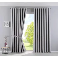 Gardinenbox Vorhänge Blickdicht »Newyork« Grau HxB 245x295 cm 2er-Pack Thermo-Gardinen Verdunkelungsvorhang Blackout Ösen schalldämmend ÖKOTEX UV-Schutz Raffhalter, 201920600-2