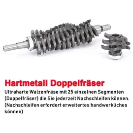 XIIW Betonfräse für Harten Oberflächen, 1600W Walzenfräse Sanierungsfräse Putzfräse Mauerfräse Betonschleifer Walzen Schleifer Fräsmaschine für Tile/ceramic, Zement, Lehmsand, Kalkstein, Glass