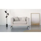 Home Affaire Loveseat HOME AFFAIRE "MATTHEW Loungesessel, Maße B/T/H: 130/86/74 cm", beige (hellbeige), B:130cm H:74cm T:86cm, 100% Polyester, Sessel, incl. Zierkissen, feine Steppung im Rücken, belastbar bis 200kg