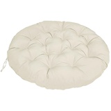 ZTGL Papasansessel Kissen Wasserdicht, Polster Bodenkissen für Schwenksessel, Rund Papasan Sessel 40-180cm, Indoor & Outdoor Polyrattan Sessel Kissen,Grau,170x120cm