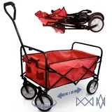 STREND PRO Bollerwagen Faltbar 50L | Klappwagen Faltbar für den einfachen Transport | Handwagen Transportwagen mit PVC Bollerwagen Räder | Helfer im Garten, Shopping, Camping | Handwagen klappbar