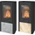 FIREPLACE Kingstone Stahl Schwarz/Abdeckplatte Sandstein