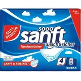 GutundGünstig Taschentücher sooo sanft, 4-lagig, weich und sicher, 6 Päckchen