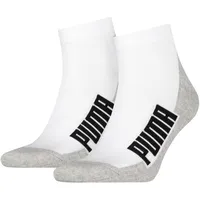 Puma Unisex Quarter Socken white/grey/black 43-46