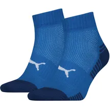 stichd b.v. PUMA Unisex Sportsocken Kurzsocken Cushioned 2er Pack - blau - 40|42|39|41