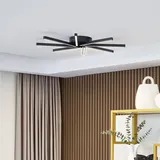 LUCANDE LED-Deckenleuchte Tjado, Ø 70 cm, schwarz, Metall