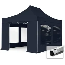 TOOLPORT Faltpavillon 3 x 4,5 m inkl. Seitenteile schwarz 581942