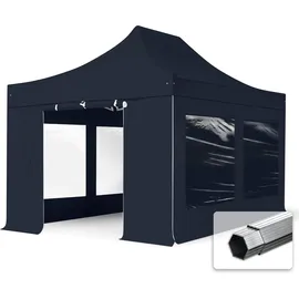 TOOLPORT Faltpavillon 3 x 4,5 m inkl. Seitenteile schwarz 581942