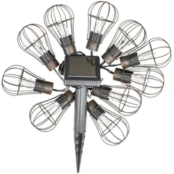 Haushalt International HI 70370 LED Solar Lichterkette mit 10 warmweissen Lampen