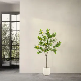 ML-Design Kunstpflanze Zitronenbaum 160 cm, aus Kunststoff,