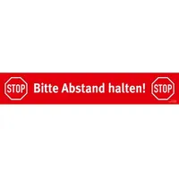 Envigo Fußbodenaufkleber »Bitte Abstand halten!«, selbstklebend für glatte Böden