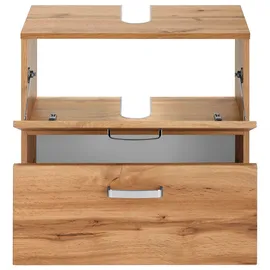 WELLTIME Waschbeckenunterschrank WELLTIME "Ravenna", braun (eichefarben), B:60cm H:59cm T:35cm, Schränke, Waschbeckenunterschrank, Breite 60 cm, mit Soft-Close-Funktion