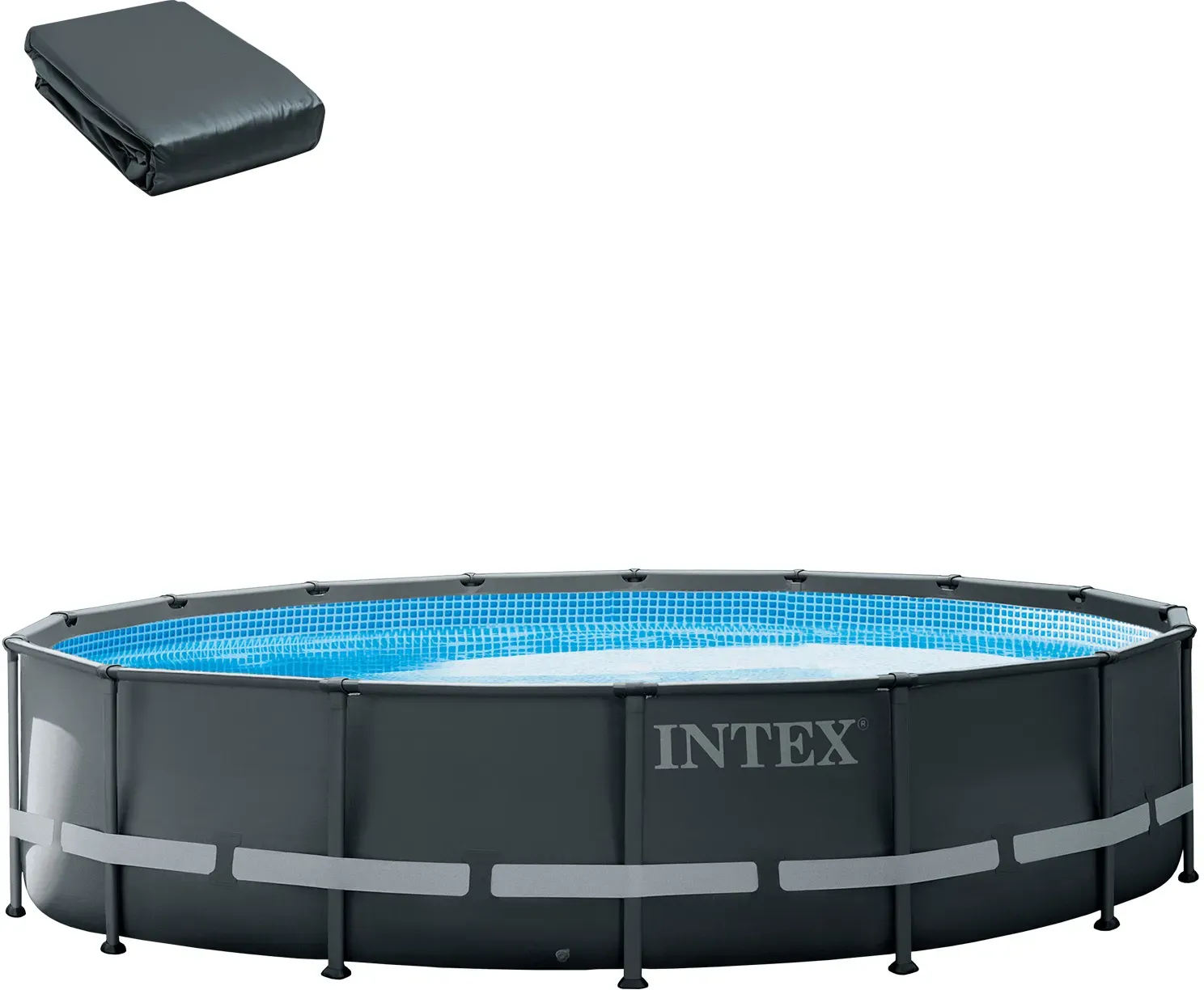 Ersatzfolie für Intex Frame Pool 488 x 122 cm XTR dunkelgrau 112434A