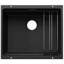 Blanco Etagon 500-U rechts Unterbauspüle schwarz Handbetätigung 530 x 460 mm