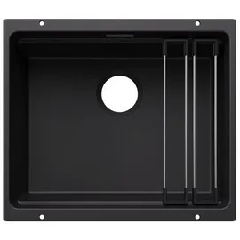 Blanco Etagon 500-U rechts Unterbauspüle schwarz Handbetätigung 530 x 460 mm