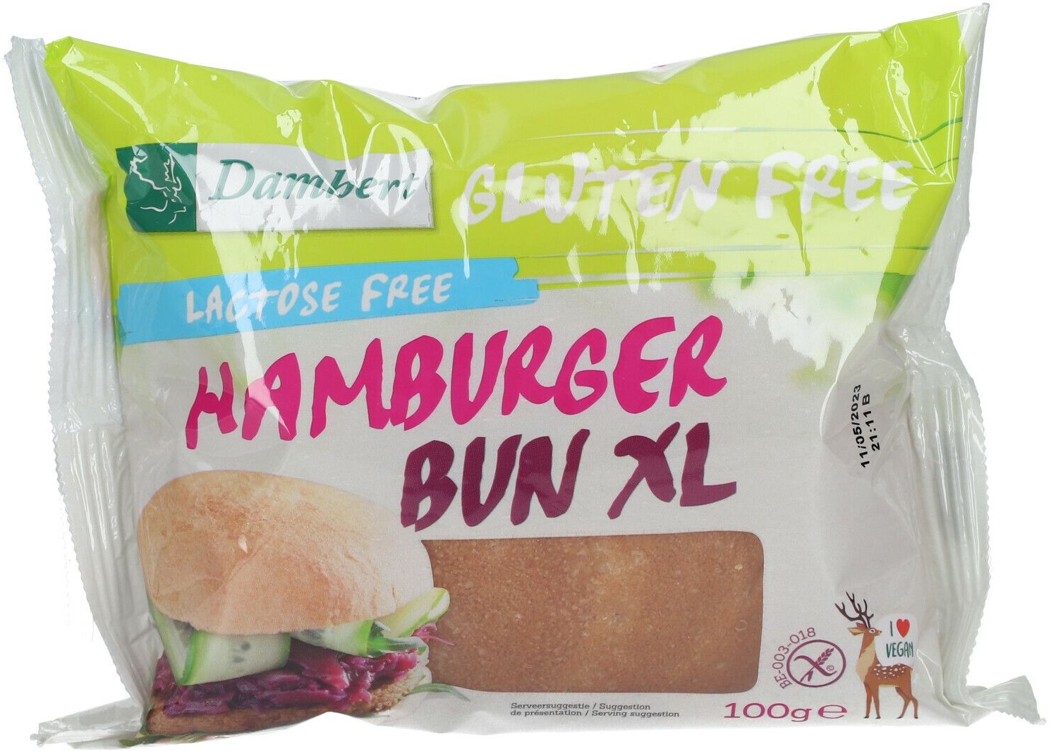 Damhert Pain Hamburger XL 100 g Aliment