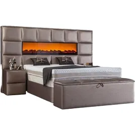 depotum Doppelbett 140 x 200 cm Braun