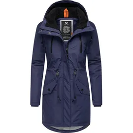 Ragwear Damen, Wintermantel Warmer atmungsaktiver und wasserdichter Winterparka mit Kapuze Elsien YOUMODO Midnight Gr. XL (42), blau (dunkelblau), Obermaterial: 100% Polyester. Innenfutter: 100% Polyester. Wattierung: 100% Polyester, tailliert ca.